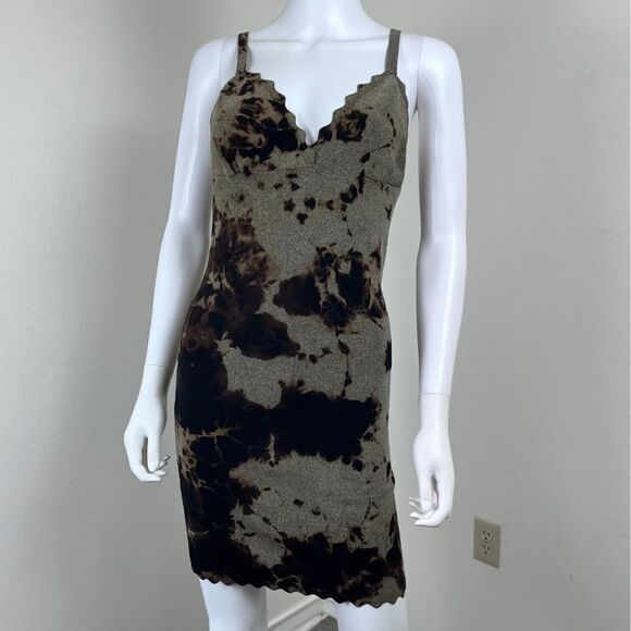 Miss Love Size M Green Tie Dye Pullover Scallop Party Bodycon Mini Dress FLAWED - Picture 14 of 14